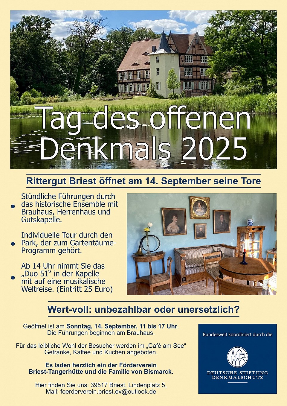 Tag des offenen Denkmals, Briest, Rittergut